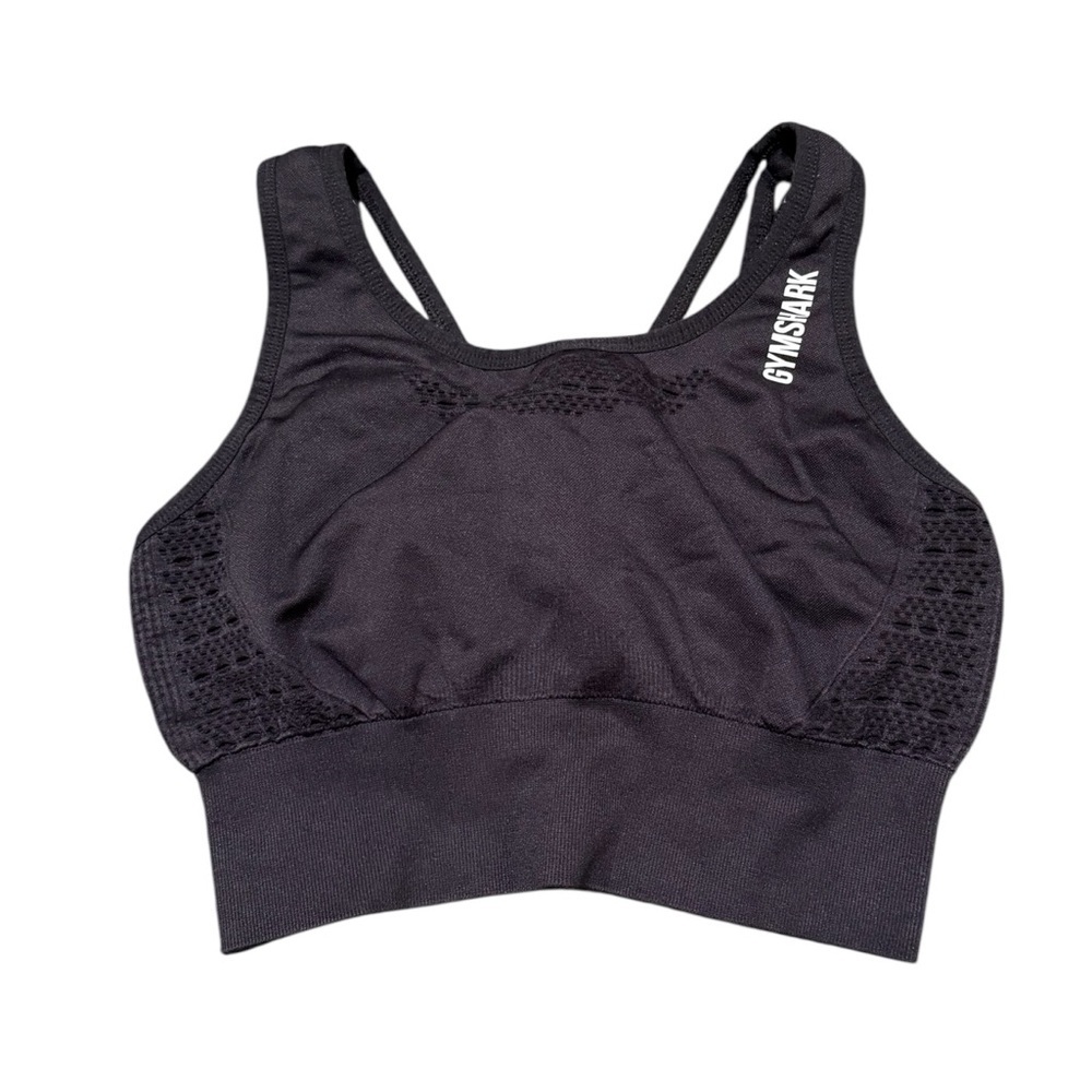 Gymshark Black Top Sports Bra Size Small - Picture 4 of 6